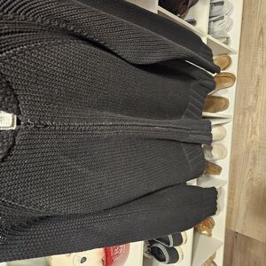 Cozy Black Knit Cardigan